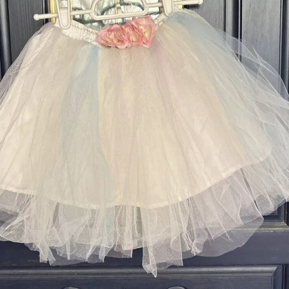Great Pretenders Tulle Skirt Unicorn Shimmer Child's 4-7 Ballet core White dream